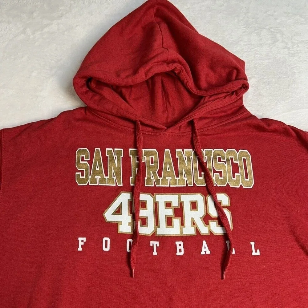 Fanatics San Francisco 49ers Men's Hoodie NFL Logo Drawstring Hood 2X- New - Picture 4 of 7